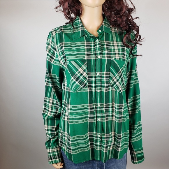 Merona Tops - 🌈SALE $8 Merona Green Plaid Button Down 🌈